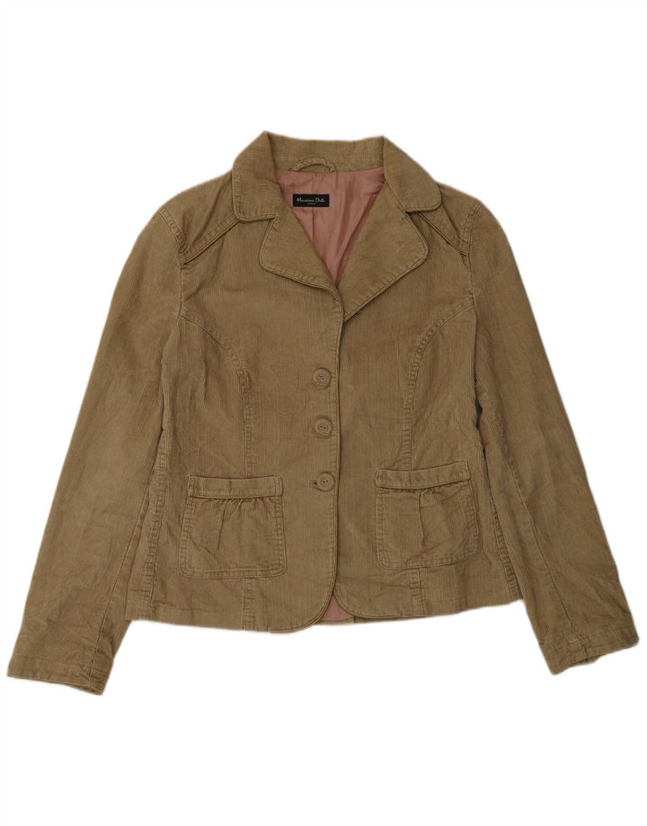 Massimo Dutti Womens 3 Button Corduroy Blazer Jacket EU 42 Large Brown