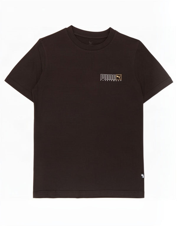 Puma Mens Graphic T-Shirt Top Small Black Cotton