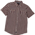 AVIREX Mens Short Sleeve Shirt Medium Red Check Cotton