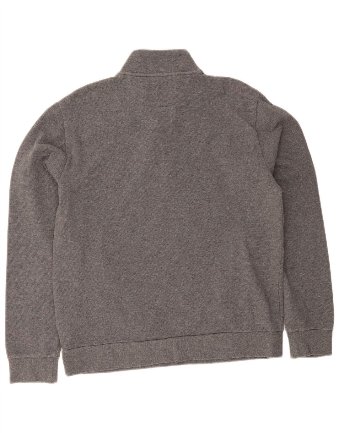 Hackett Mens Classic Fit Zip Neck Sweatshirt Jumper Medium Grey Cotton