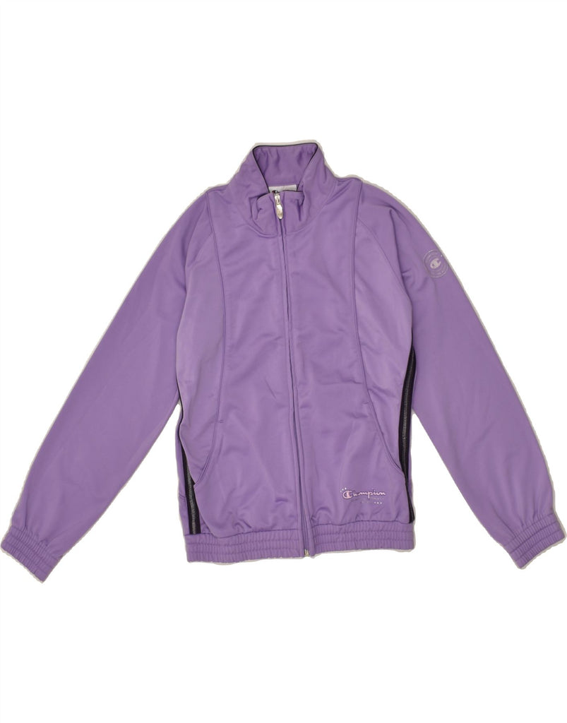 CHAMPION Girls Tracksuit Top Jacket 9-10 Years Medium   Purple Polyester | Vintage Champion | Thrift | Second-Hand Champion | Used Clothing | Messina Hembry 