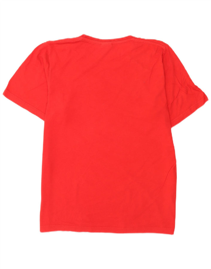 Adidas Mens Graphic T-Shirt Top Medium Red Cotton