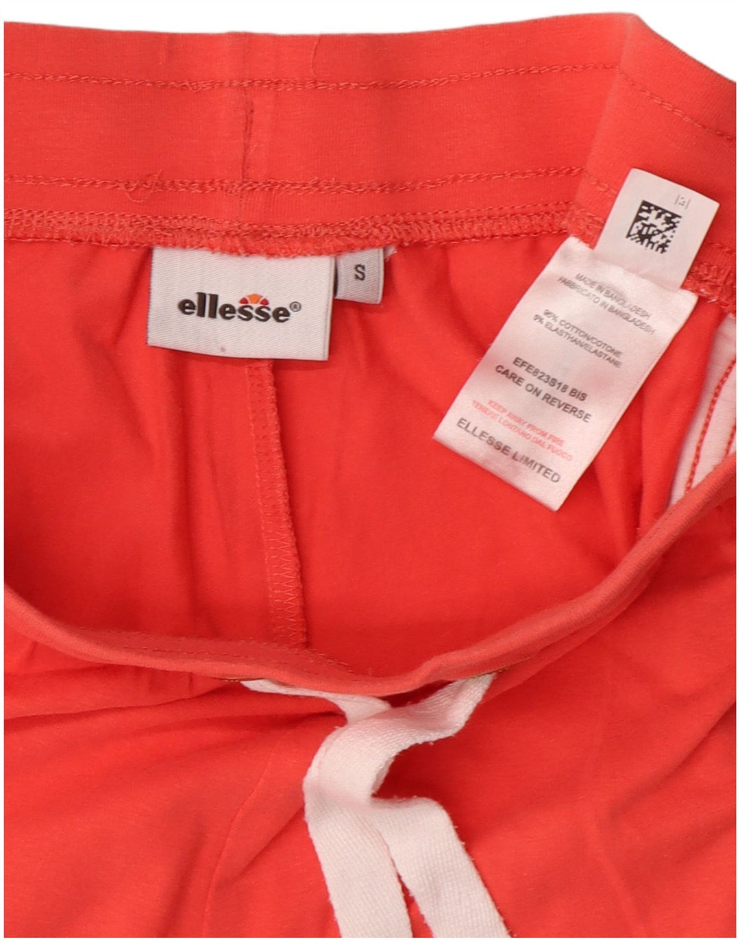 Ellesse Womens Sport Shorts UK 10 Small Orange Cotton