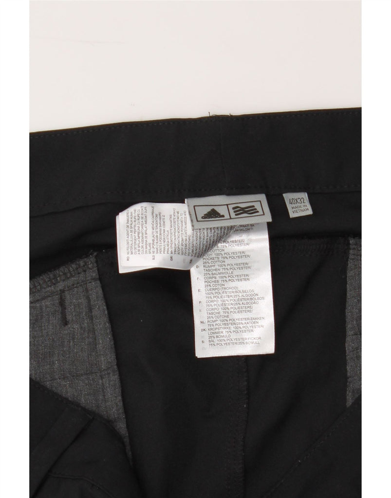 ADIDAS Mens Slim Chino Trousers W40 L32 Black Polyester Vintage Adidas and Second-Hand Adidas from Messina Hembry 