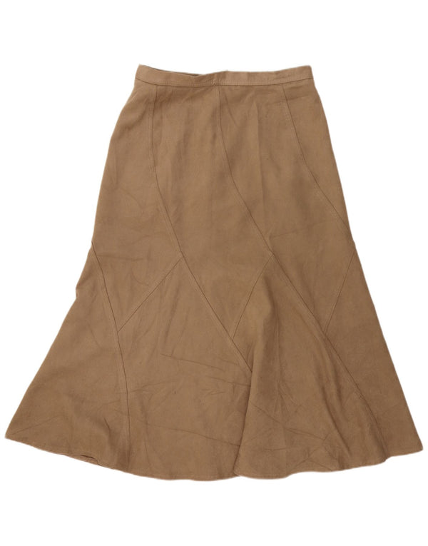 Marks & Spencer Womens Trumpet Skirt UK 14 Large W32 Brown Polyester