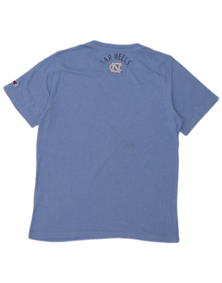 Champion Mens Graphic T-Shirt Top Large Blue Polyester