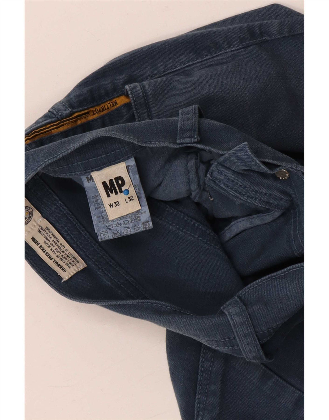 Meltin' Pot Mens Straight Jeans W33 L32 Blue Cotton