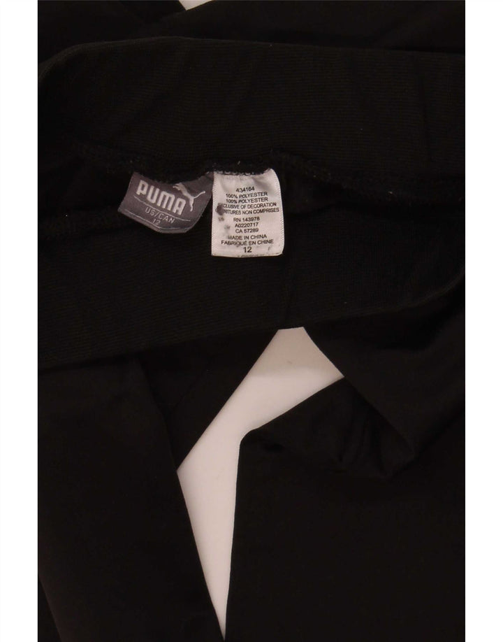 Puma Boys Tracksuit Trousers Joggers 11-12 Years  Black Polyester