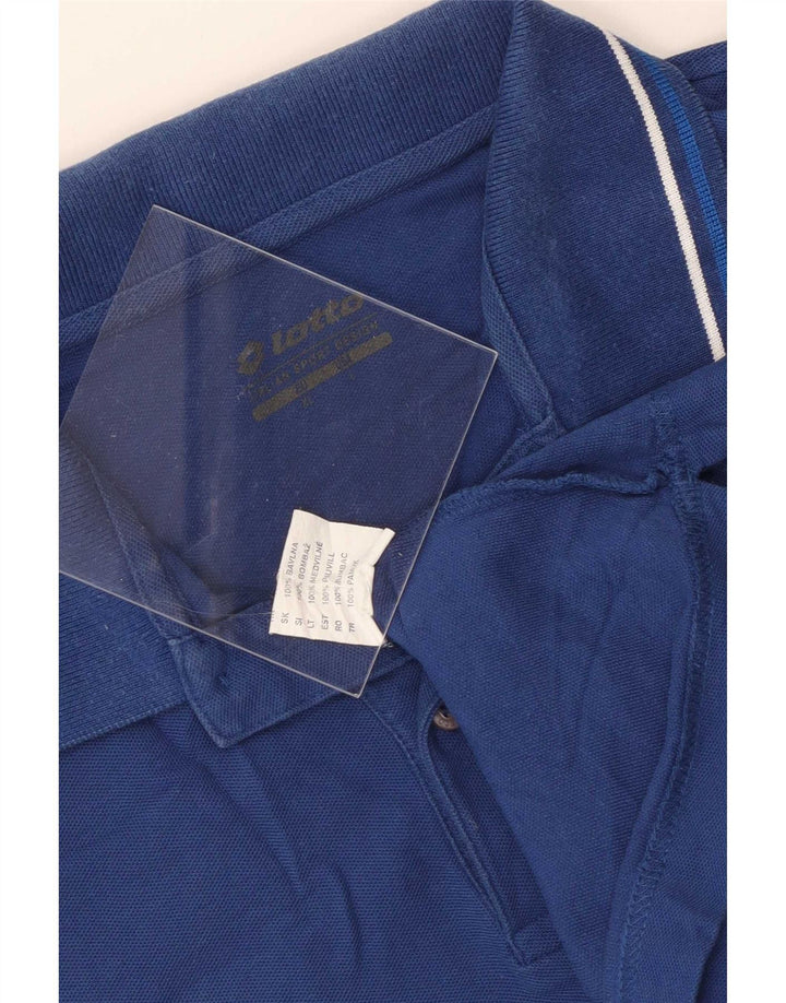 Lotto Mens Polo Shirt Large Blue Cotton