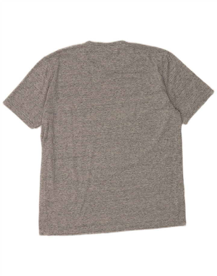 CHAMPION Mens Graphic T-Shirt Top Medium Grey Flecked Cotton