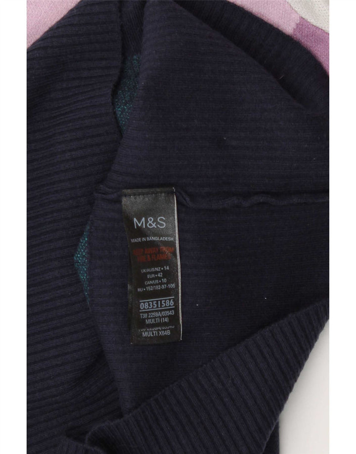 Marks & Spencer Womens Turtle Neck Jumper Sweater UK 14 Large Multicoloured
