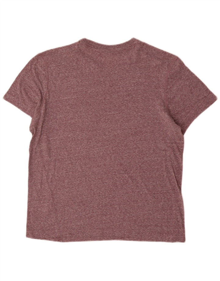 Reebok Mens Graphic T-Shirt Top Medium Pink Flecked Cotton