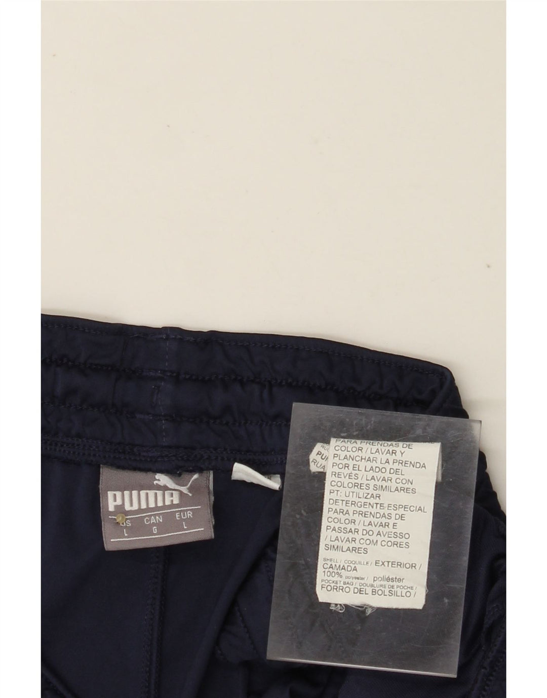 PUMA Mens Sport Shorts Large Navy Blue Polyester