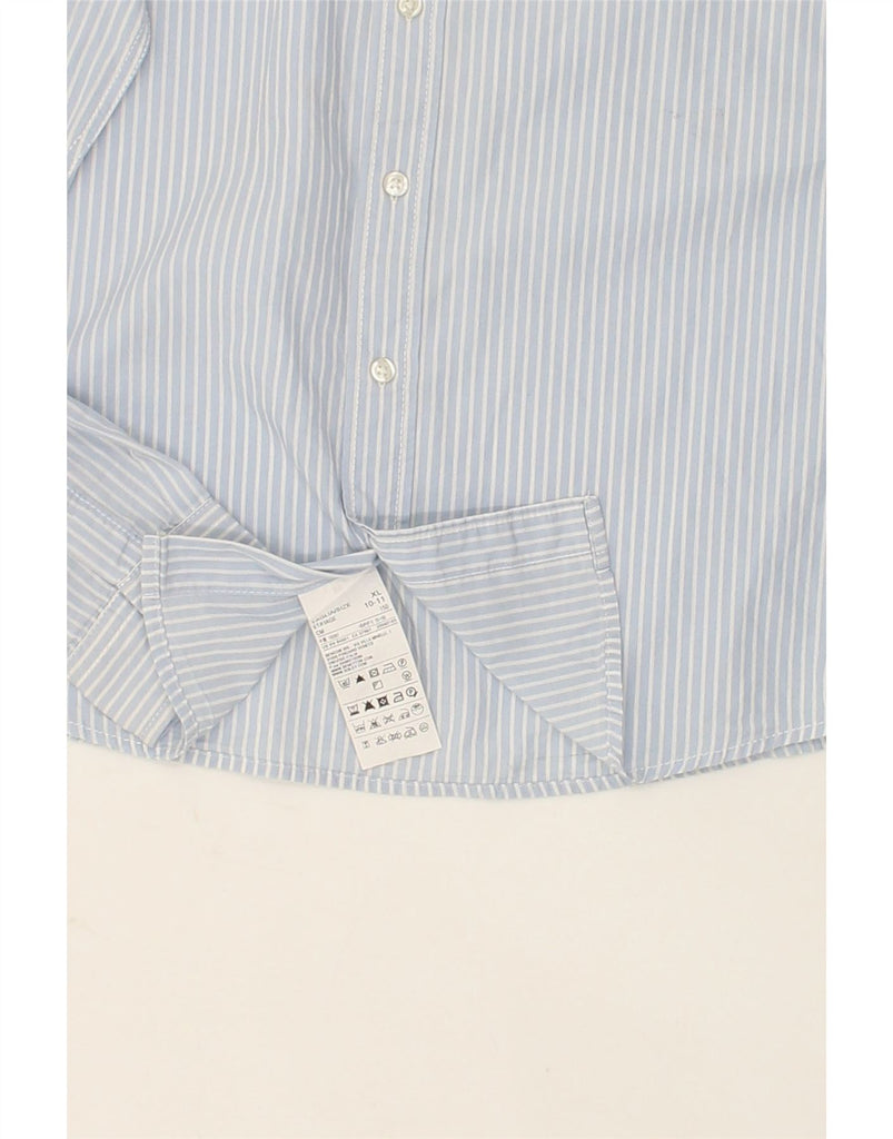 BENETTON Boys Shirt 10-11 Years XL  Blue Striped Cotton | Vintage Benetton | Thrift | Second-Hand Benetton | Used Clothing | Messina Hembry 