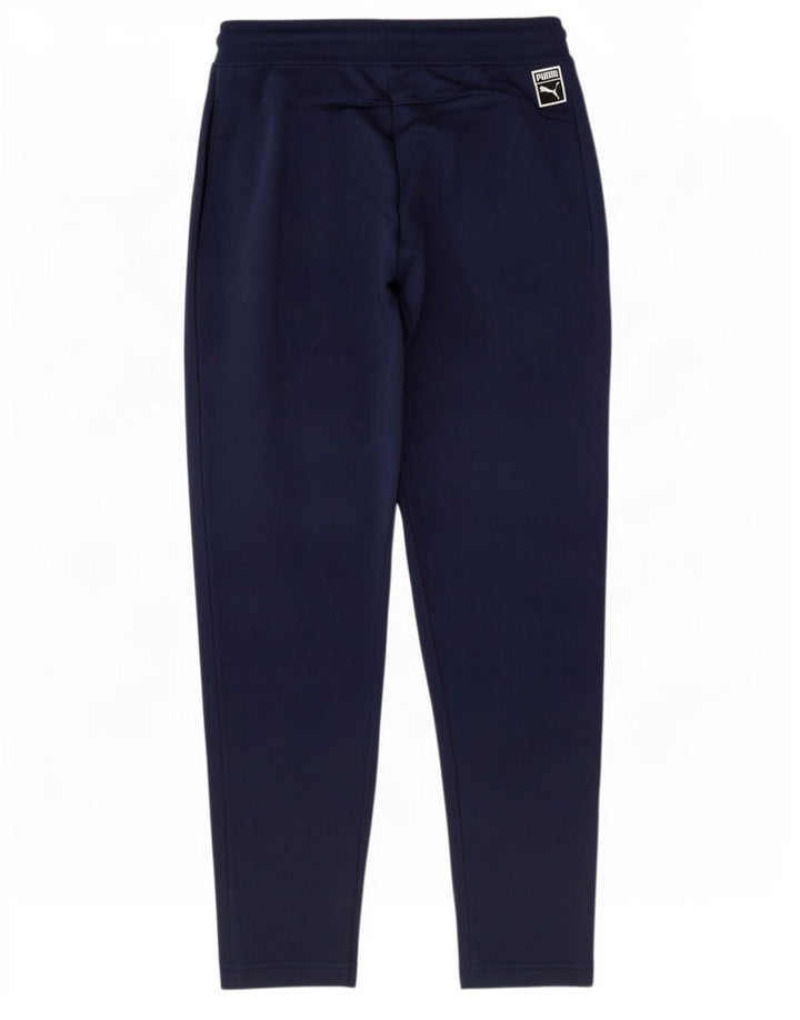Puma Mens Tracksuit Trousers Small Navy Blue Cotton