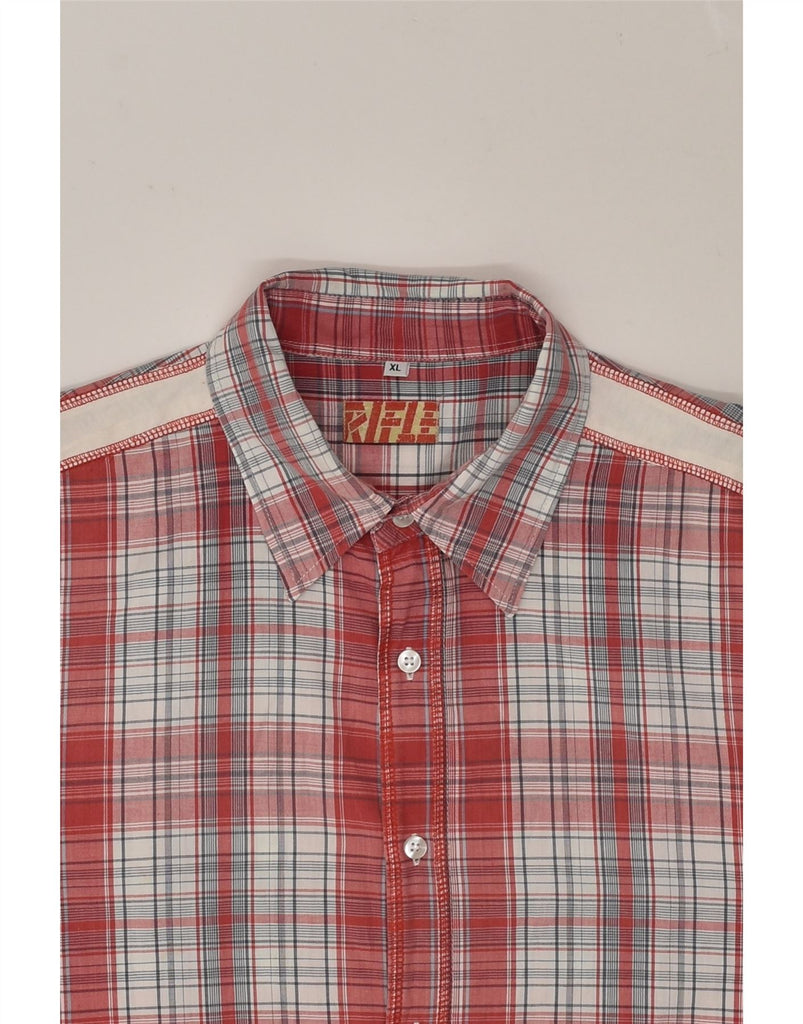 RIFLE Mens Shirt XL Red Check Cotton | Vintage Rifle | Thrift | Second-Hand Rifle | Used Clothing | Messina Hembry 