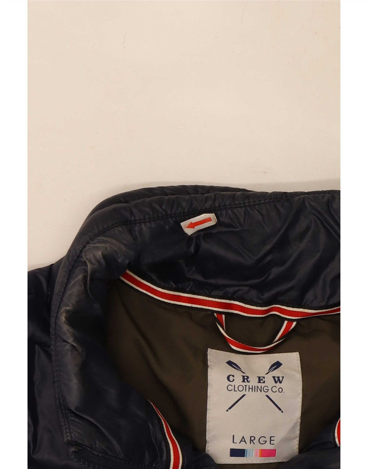 Crew Clothing Womens Padded Jacket UK 16 Large Navy Blue Nylon
