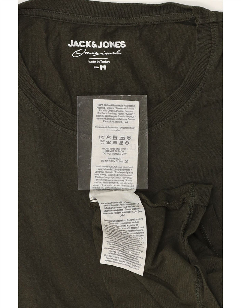 JACK & JONES Mens Originals Graphic T-Shirt Top Medium Green Cotton Vintage Jack & Jones and Second-Hand Jack & Jones from Messina Hembry 