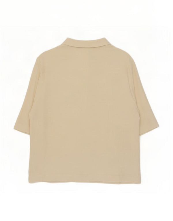 Zara Womens Polo Shirt UK 18 XL Beige