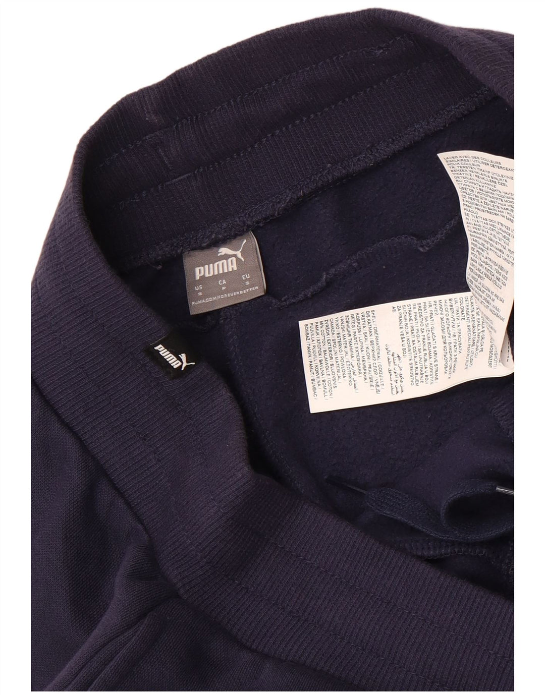 Puma Mens Tracksuit Trousers Joggers Small  Navy Blue Cotton