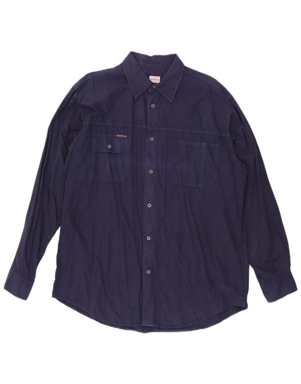 Calvin Klein Jeans Mens Shirt 2XL Navy Blue Cotton