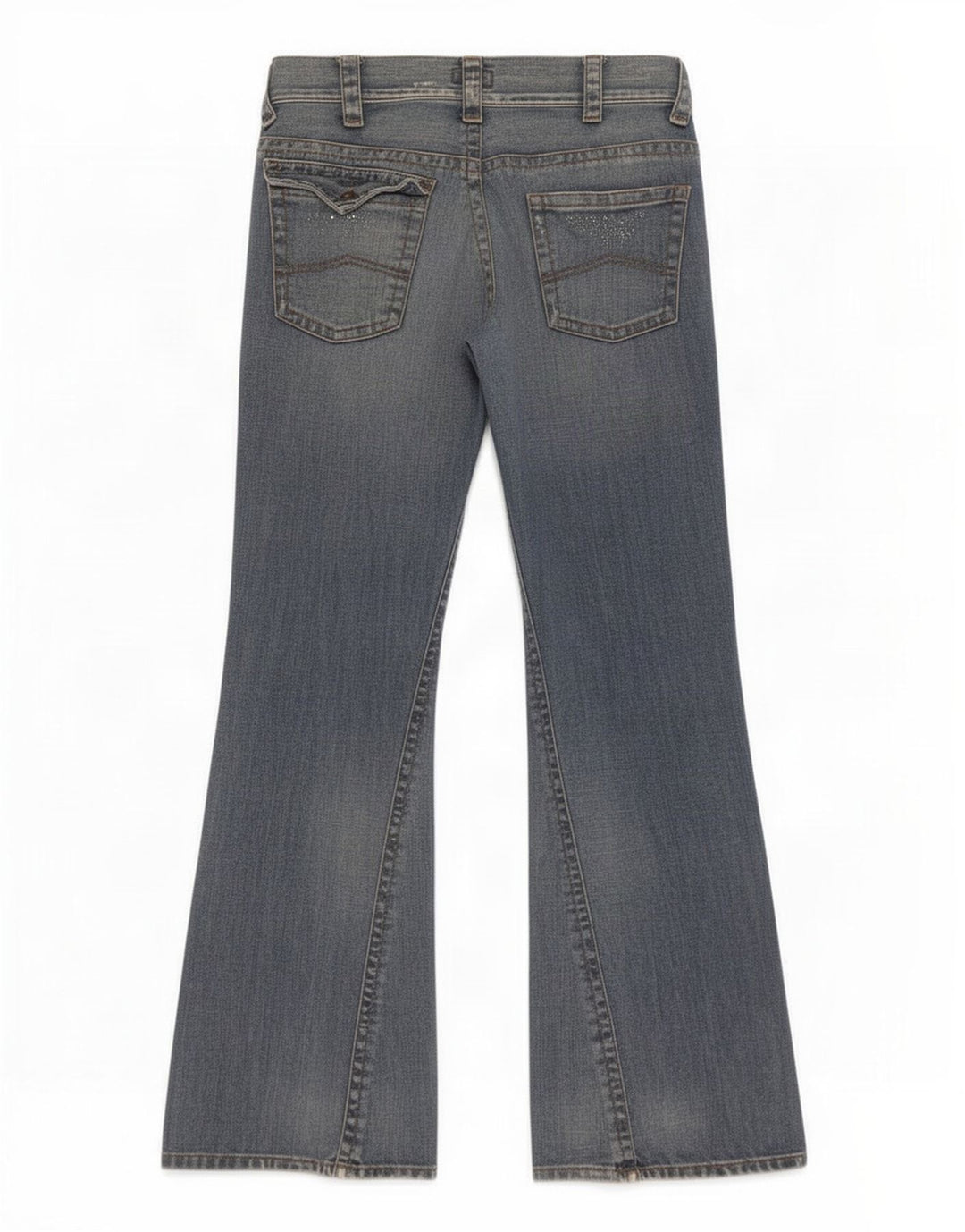 Armani Womens Flared Jeans W30 L33 Blue Cotton