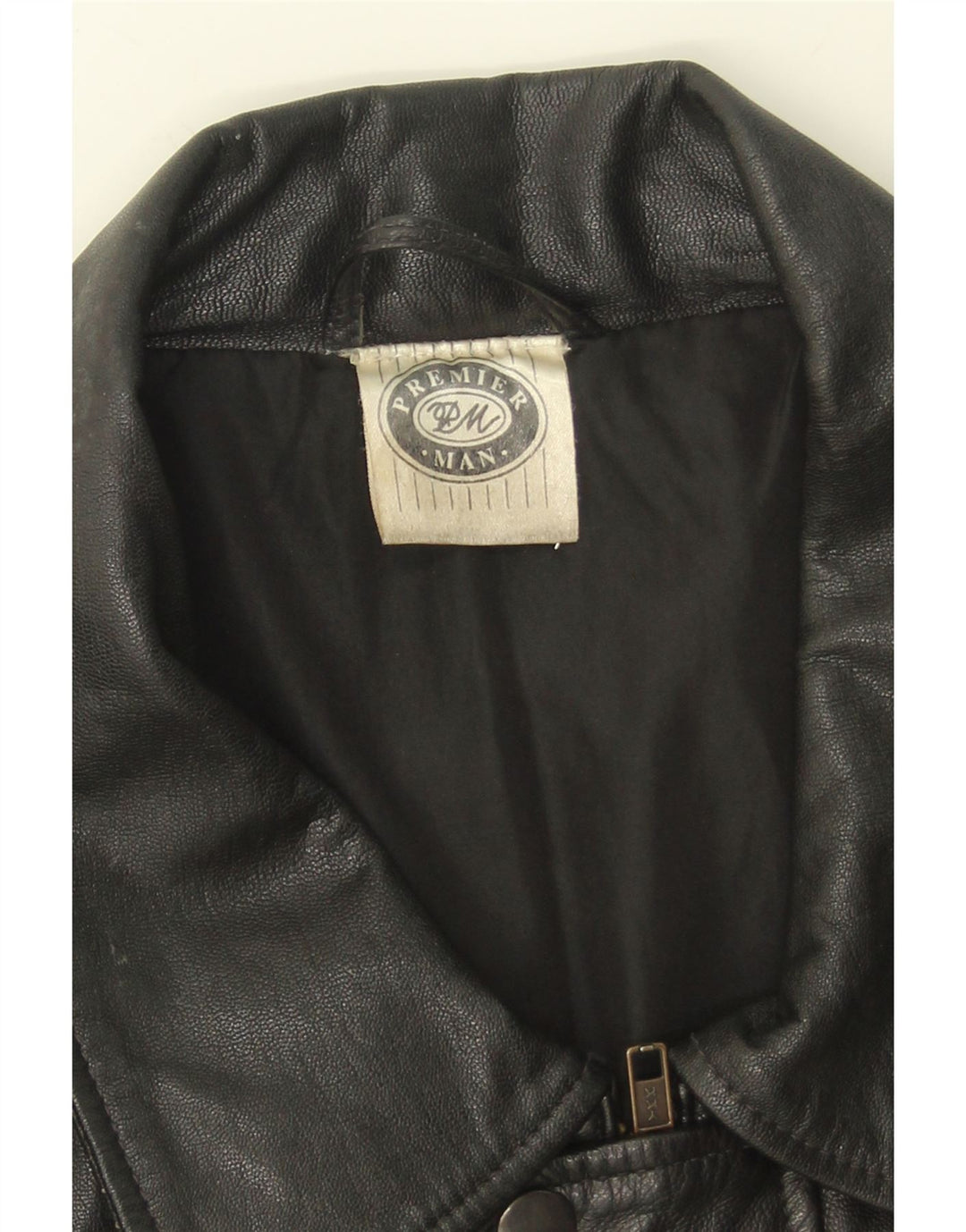 VINTAGE Mens Leather Jacket UK 38 Medium Black Leather Vintage Vintage and Second-Hand Vintage from Messina Hembry 