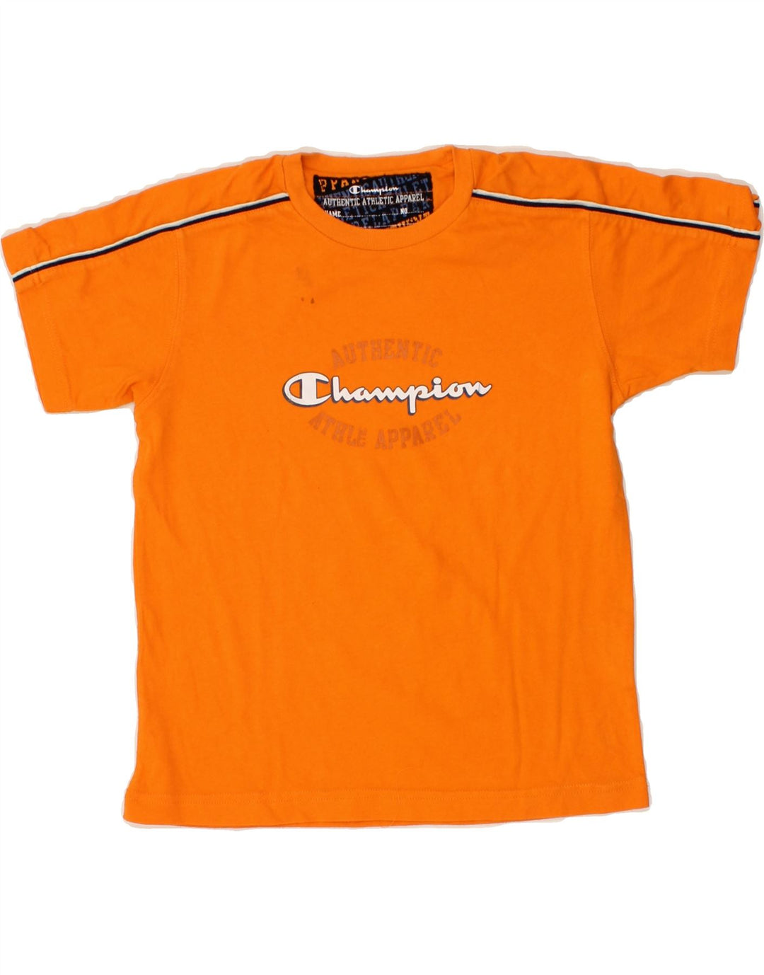 CHAMPION Boys Graphic T-Shirt Top 9-10 Years Medium Orange Cotton Vintage Champion and Second-Hand Champion from Messina Hembry 