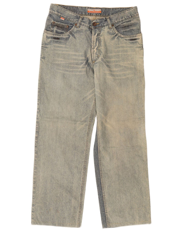 Enrico Coveri Mens Straight Jeans IT 48 Medium W34 L28 Blue Cotton