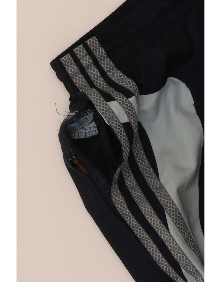 Adidas Mens Tracksuit Trousers Large Navy Blue Colourblock Polyester