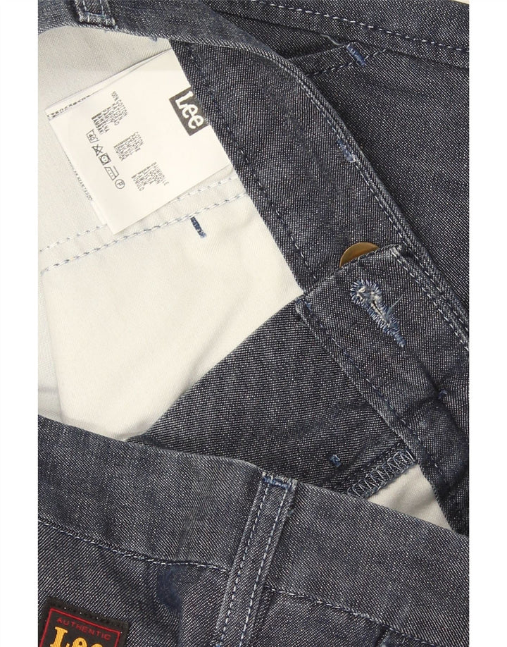 Lee Mens Chino Shorts W33 Medium Navy Blue Cotton