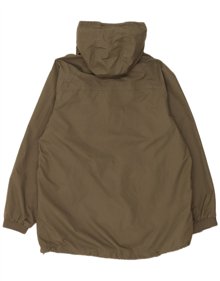 Mountain Warehouse Mens Hooded Rain Jacket UK 40 Large Khaki Nylon