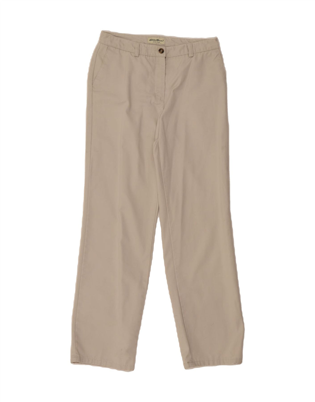 EDDIE BAUER Womens Straight Chino Trousers US 6 Medium W28 L31 Beige Vintage Eddie Bauer and Second-Hand Eddie Bauer from Messina Hembry 