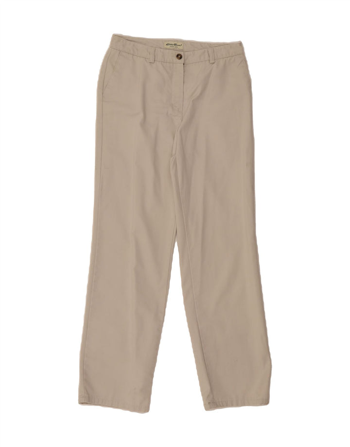 EDDIE BAUER Womens Straight Chino Trousers US 6 Medium W28 L31 Beige Vintage Eddie Bauer and Second-Hand Eddie Bauer from Messina Hembry 