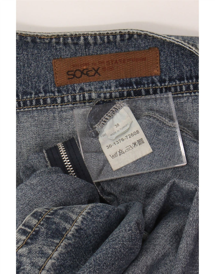 SOCCX Womens Sleeveless Denim Dress EU 38 Medium Blue Cotton