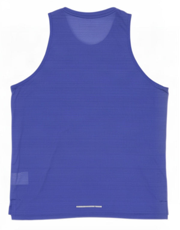 Nike Mens Dri Fit Vest Top Large Blue Pinstripe Polyester