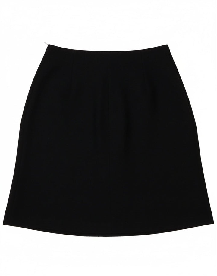Hobbs Womens A-Line Skirt UK 8 Small W26 Navy Blue Wool