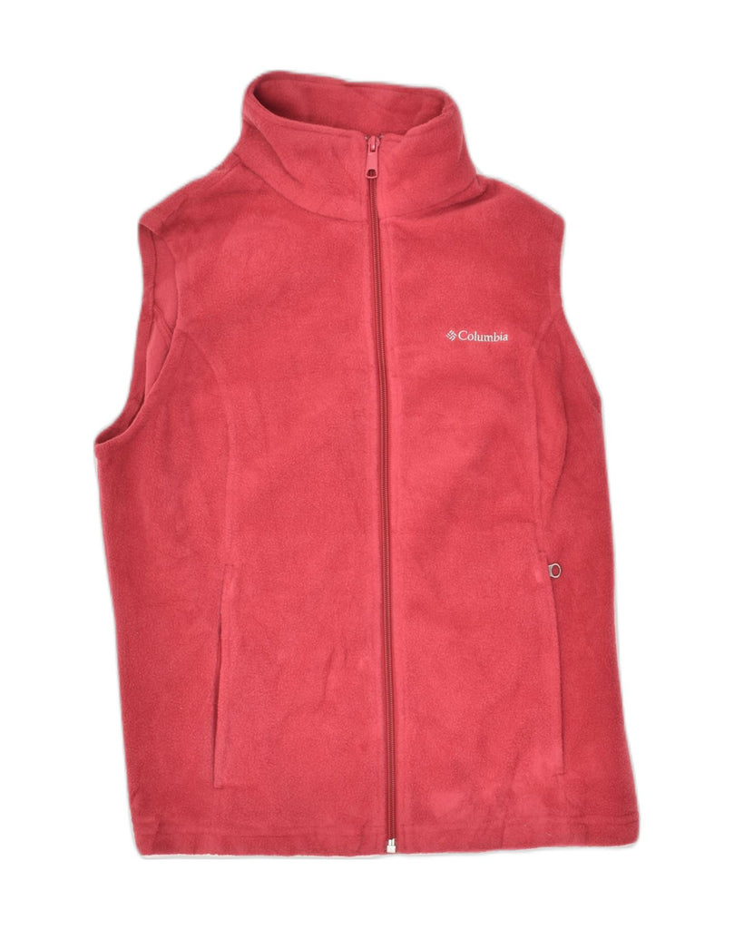 COLUMBIA Womens Fleece Gilet UK 12 Medium Pink Polyester | Vintage Columbia | Thrift | Second-Hand Columbia | Used Clothing | Messina Hembry 