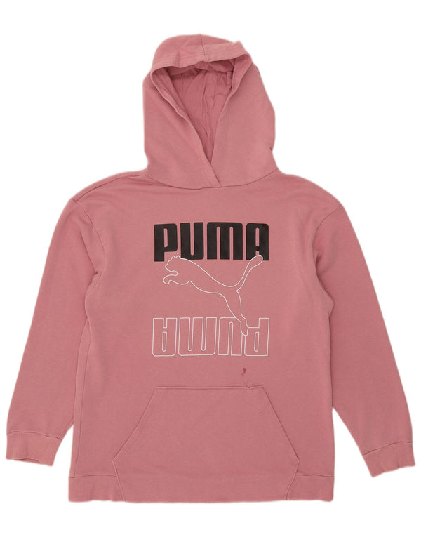Puma Mens Graphic Hoodie Jumper Medium Pink