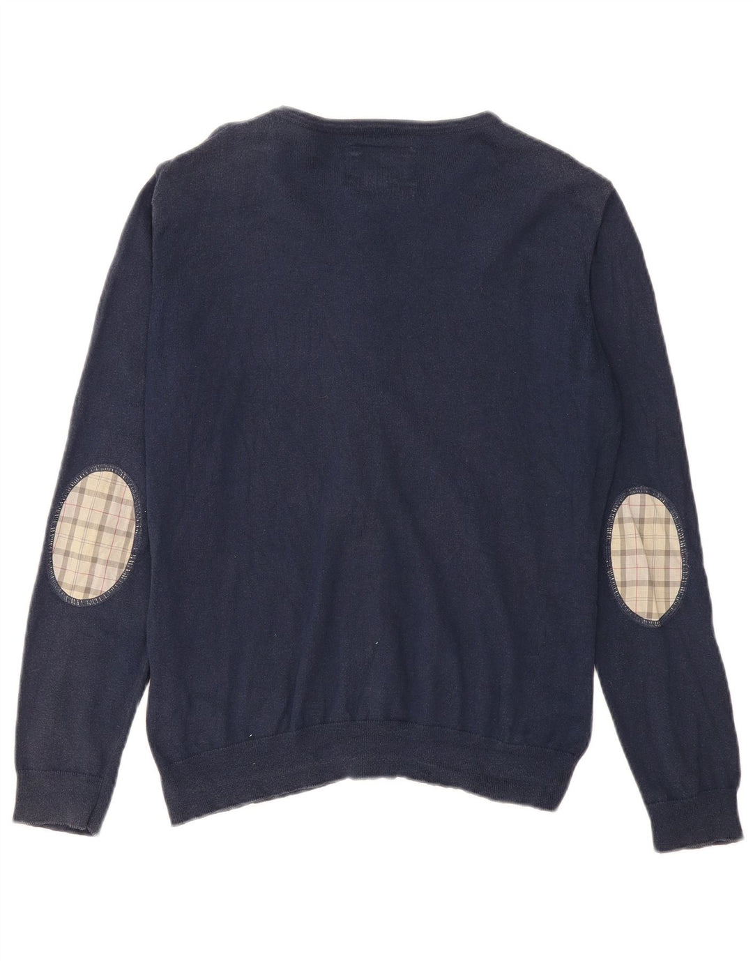 BARBOUR Womens Cardigan Sweater UK 16 Large Navy Blue Cotton