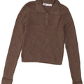 Zara Womens Polo Neck Jumper Sweater UK 12 Medium Grey Viscose