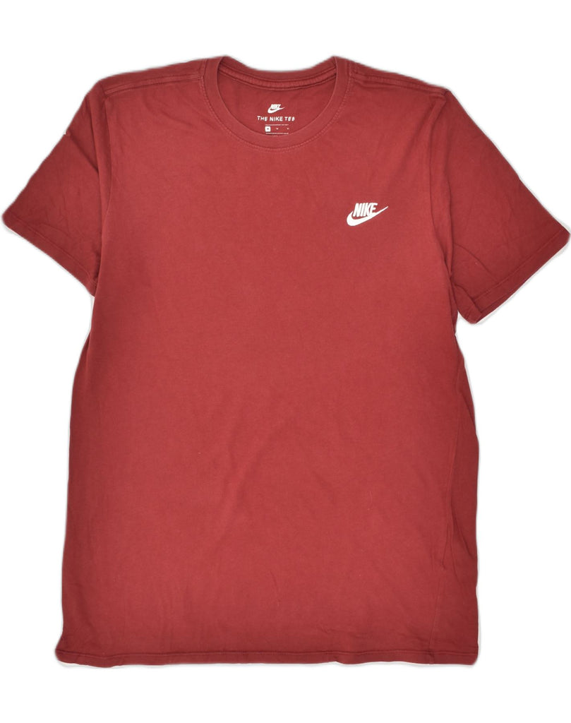 NIKE Mens Athletic Cut T-Shirt Top Medium Red Cotton | Vintage Nike | Thrift | Second-Hand Nike | Used Clothing | Messina Hembry 