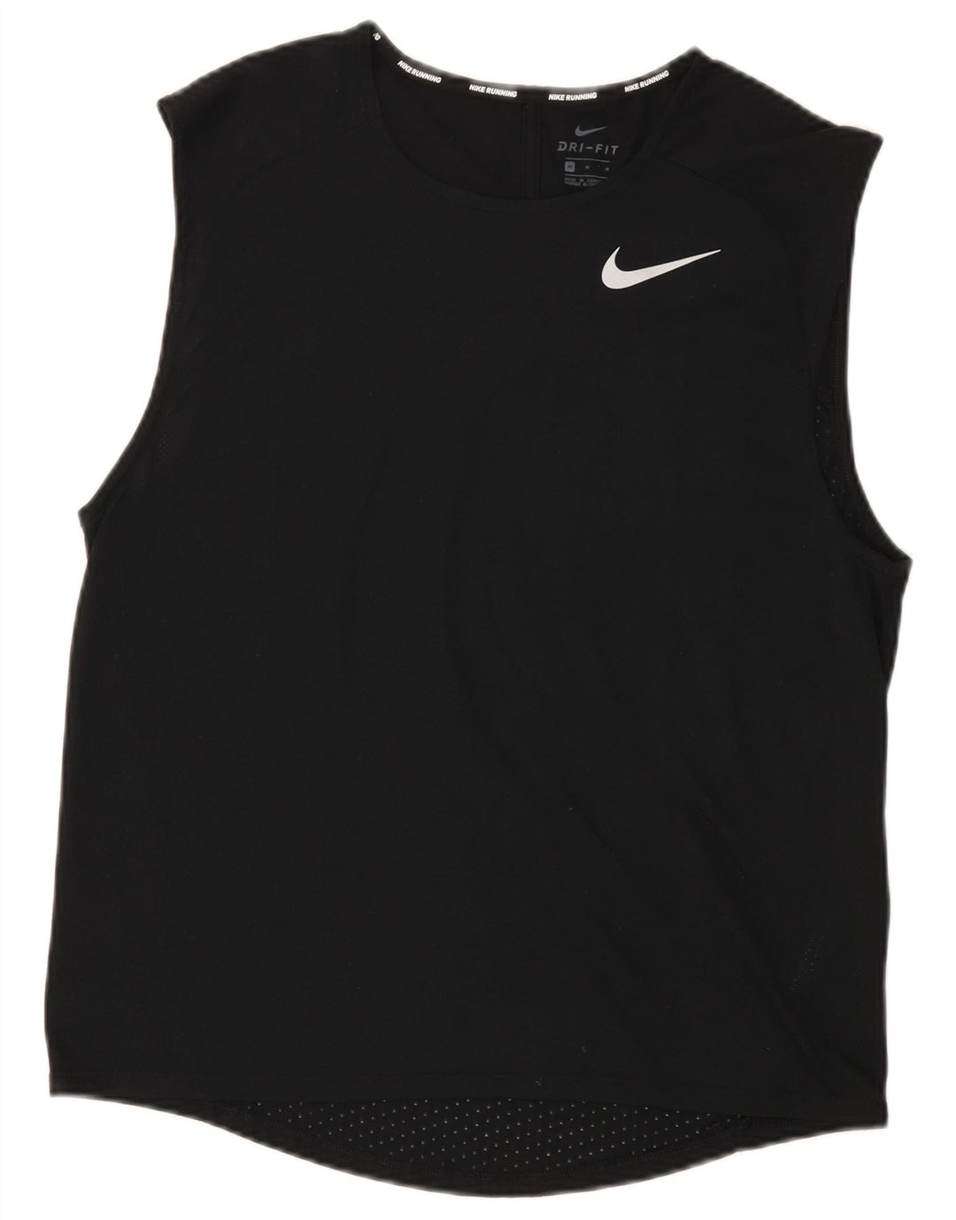 Nike Mens Dri Fit Vest Top Medium Black Polyester
