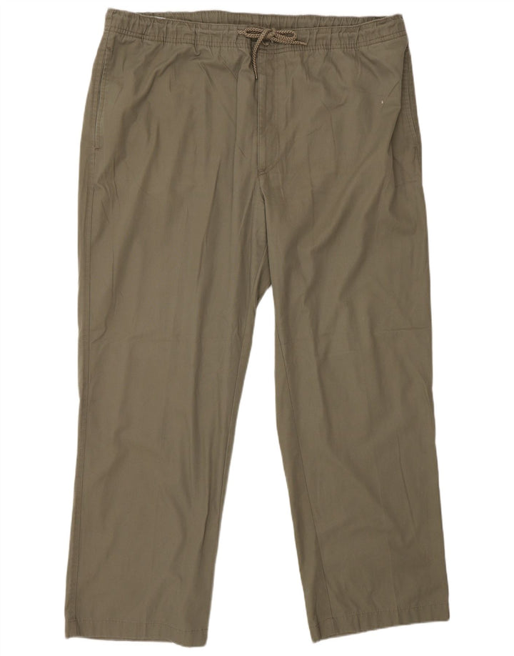 Farah Mens Classic Fit Chino Trousers W42 L29 Khaki Polyester