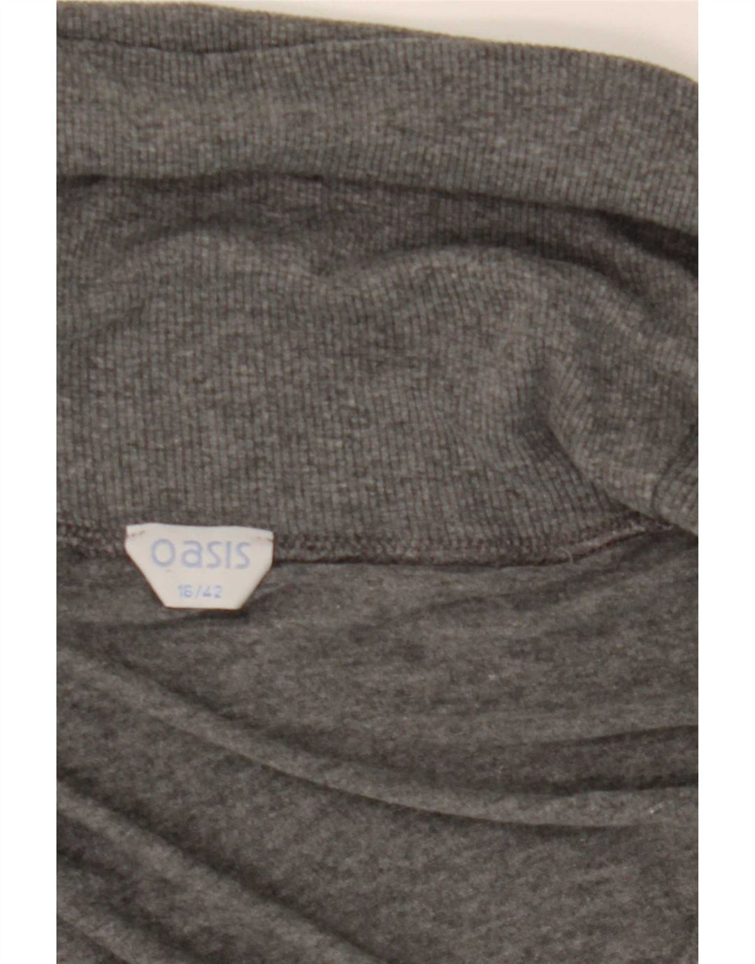 Oasis Womens Top Long Sleeve UK 16 Large Grey