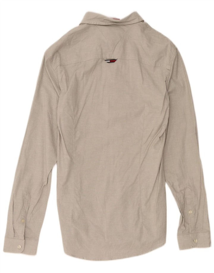 Tommy Hilfiger Mens Shirt Large Grey Cotton