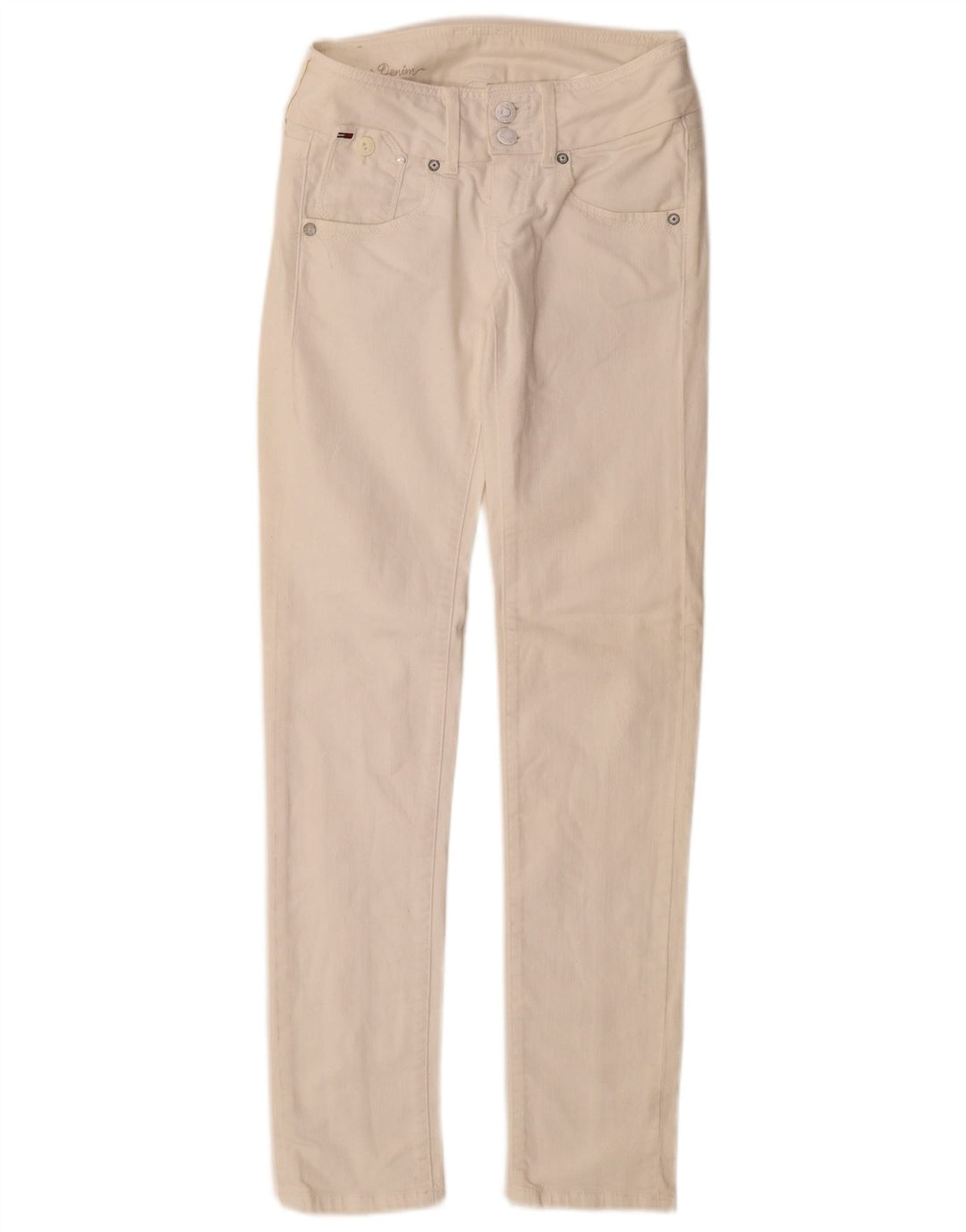Tommy Hilfiger Womens Slim Jeans W25 L32 White Cotton