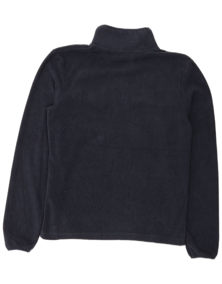 Jack & Jones Mens Zip Neck Fleece Jumper Small Navy Blue Polyester