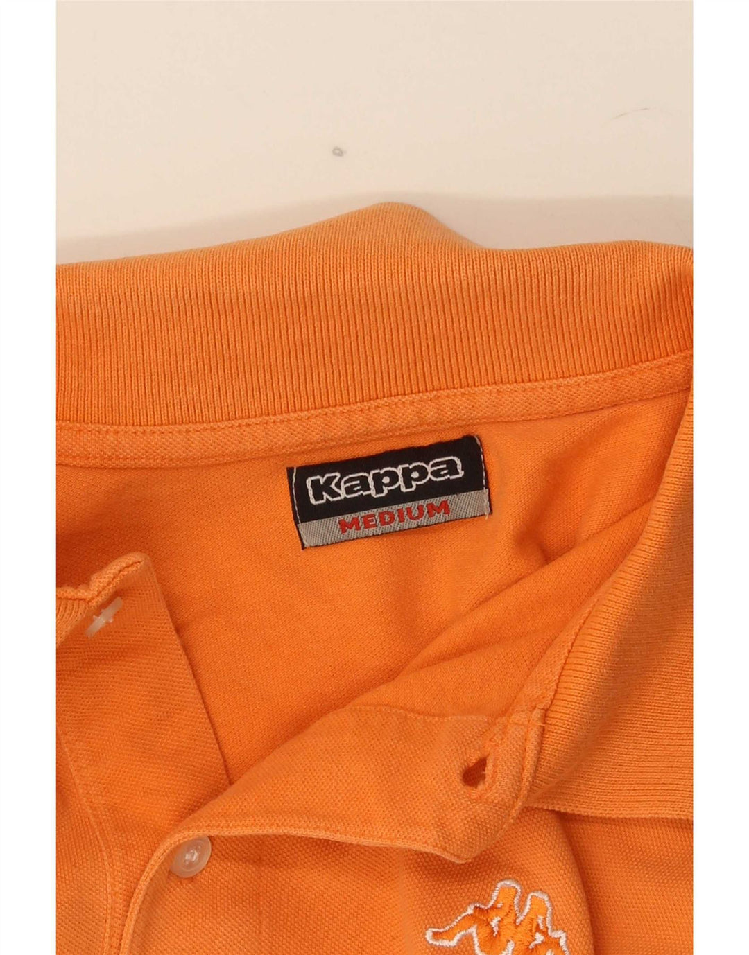Kappa Mens Polo Shirt Medium Orange Cotton