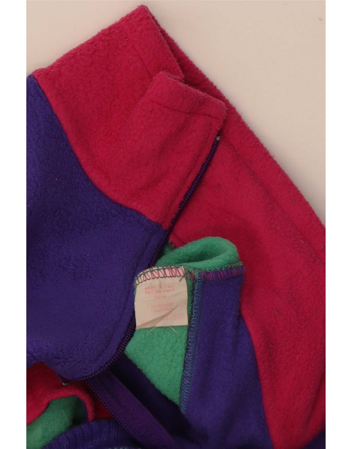 Gymnasium Mens Zip Neck Fleece Jumper Medium Green Colourblock Polyester
